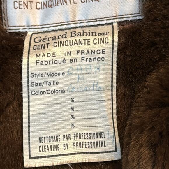 Vintage 80s Gerard Babin Paris Chocolate Brown Leather Faux Fur Lined Maxi Coat - Picture 6 of 7